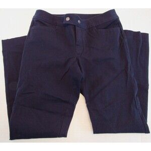 Chaps Navy Blue Flat Front Mid Rise Comfort Stretch Casual Dress Pants SIze 8P